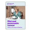 Cover of the Diet booklet. A woman eats lunch at a table.