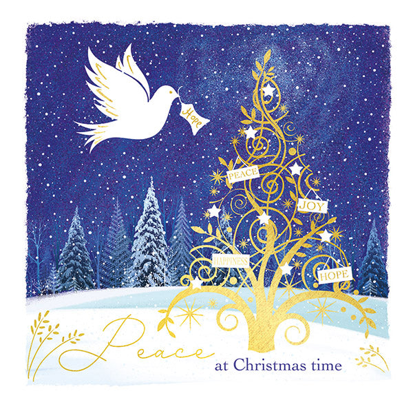 Dove decorations Christmas cards (10 pack) Pancreatic Cancer UK