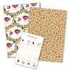 Fluffy robin and berries wrapping paper & sticker tags
