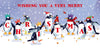 Christmas penguins money wallet