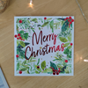 Merry Christmas floral Christmas card (10 pack)