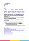 Blood clots in a vein and pancreatic cancer