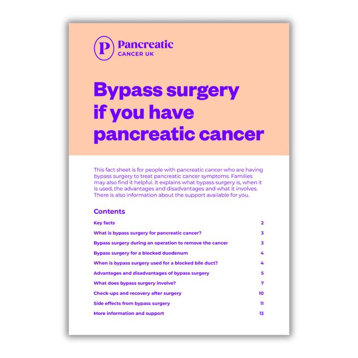 Bypass surgery if you have pancreatic cancer