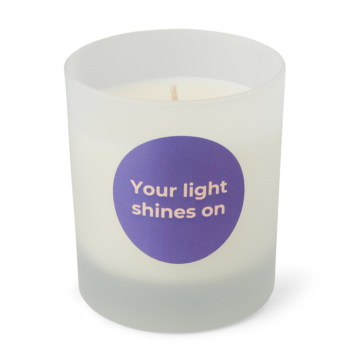 'Your light shines on' candle - Wild Damson
