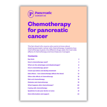 Chemotherapy for pancreatic cancer