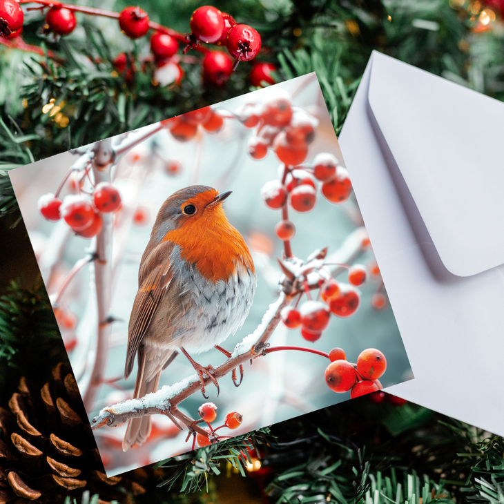 Christmas Robin Christmas cards (10 pack)