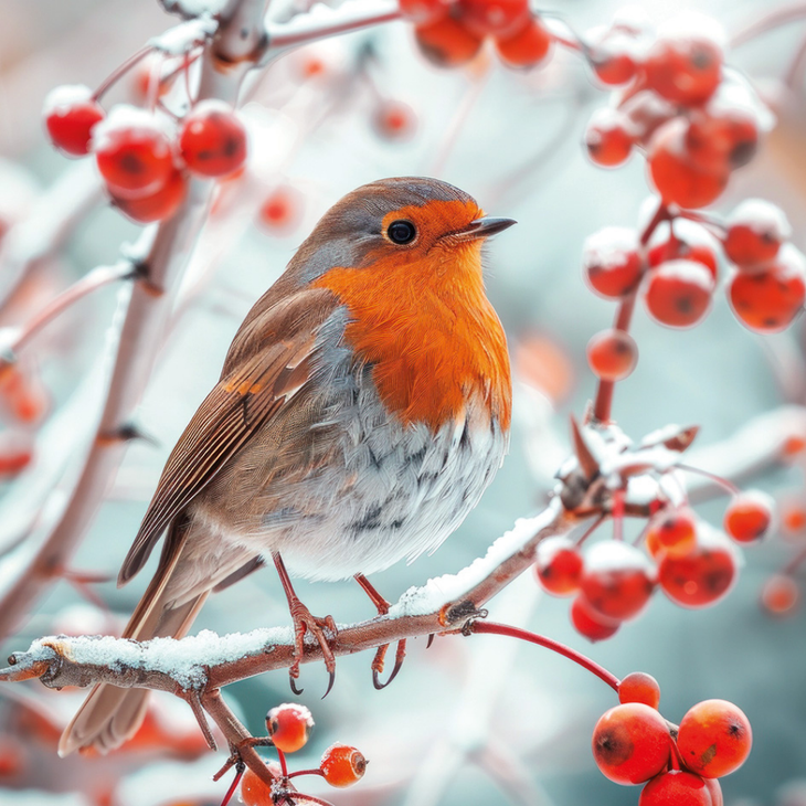 Christmas Robin Christmas cards (10 pack)