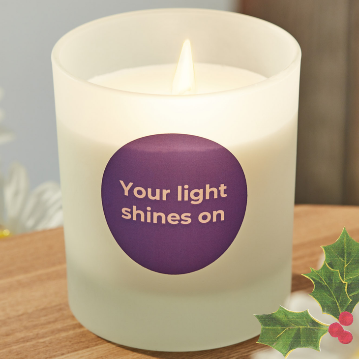 'Your light shines on' candle - Wild Damson