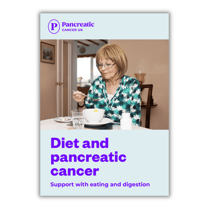 Cover of the Diet booklet. A woman eats lunch at a table.