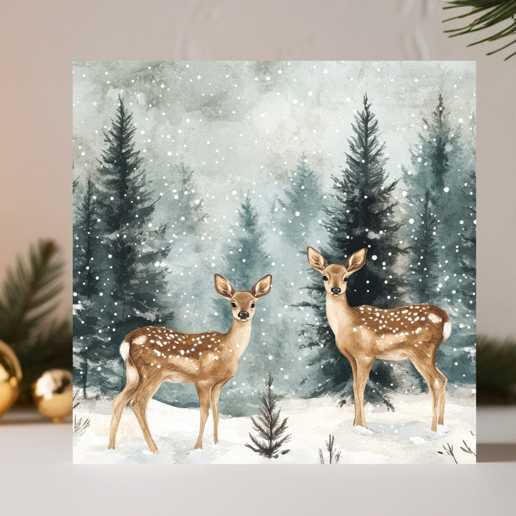 Does In the Snow Christmas cards (10 pack)