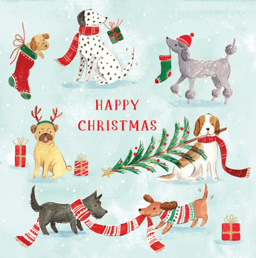 Festive dogs Christmas cards (10 pack)