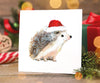 Hedgehog in Santa hat Christmas cards (10 pack)