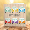 Colourful campervans - birthday card