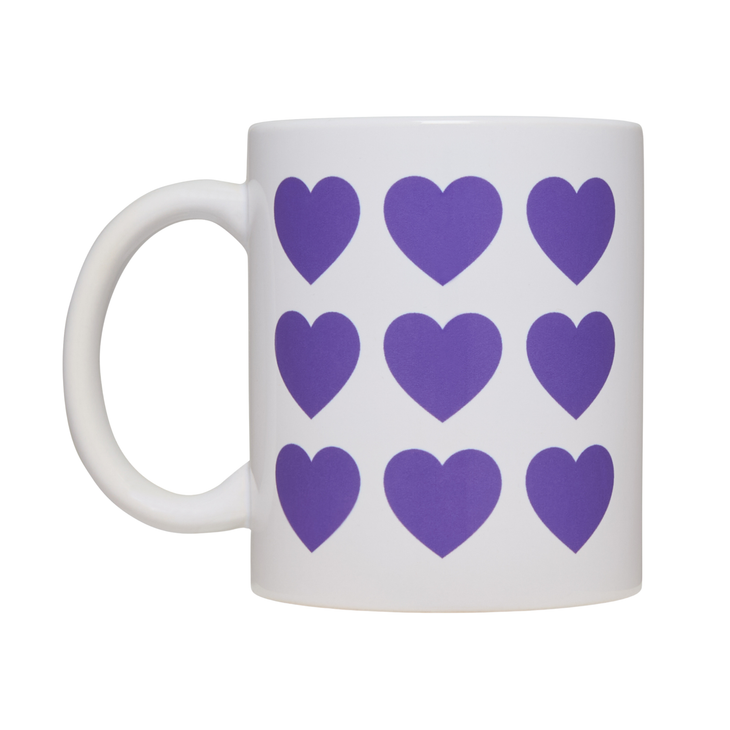 Hearts design mug