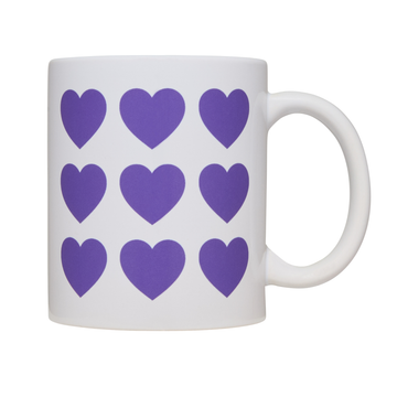 Hearts design mug