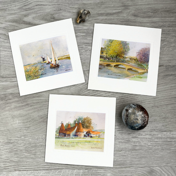 Pack of 3 Heather Simmonds Art Cards – English Country Scenes