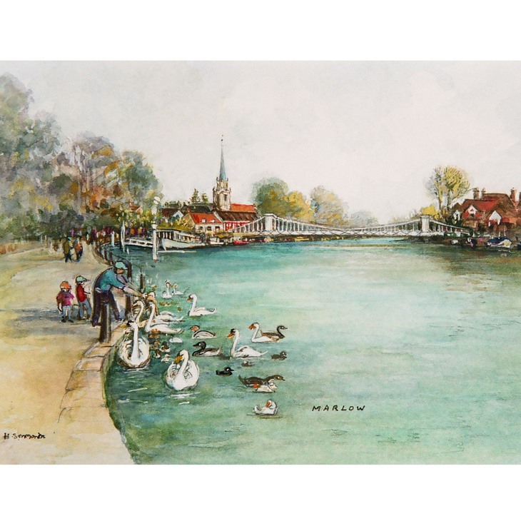 Pack of 3 Heather Simmonds Art Cards – Thames Scenes