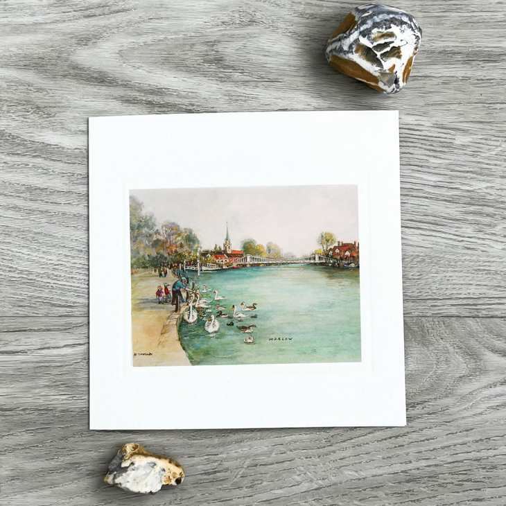 Pack of 3 Heather Simmonds Art Cards – Thames Scenes