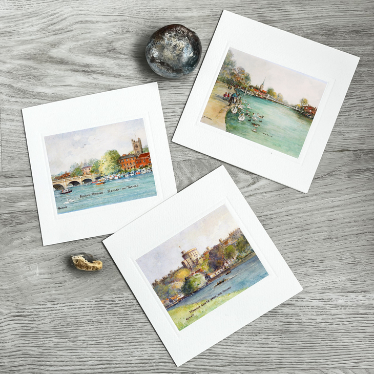 Pack of 3 Heather Simmonds Art Cards – Thames Scenes