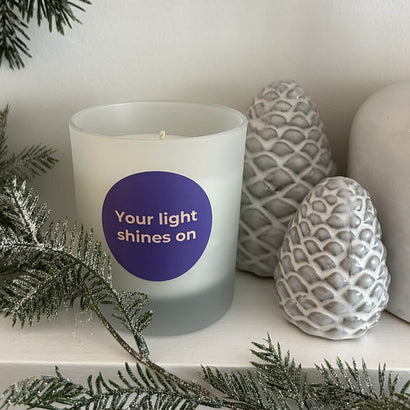 'Your light shines on' candle - Wild Damson