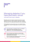 Diabetes if you have pancreatic cancer fact sheet