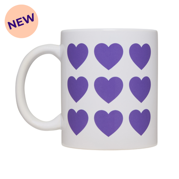 Hearts design mug