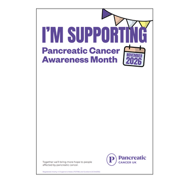 Pancreatic Cancer Awareness Month (PCAM) blank poster