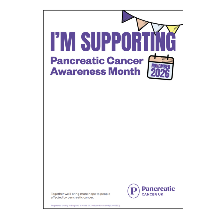 Pancreatic Cancer Awareness Month (PCAM) blank poster