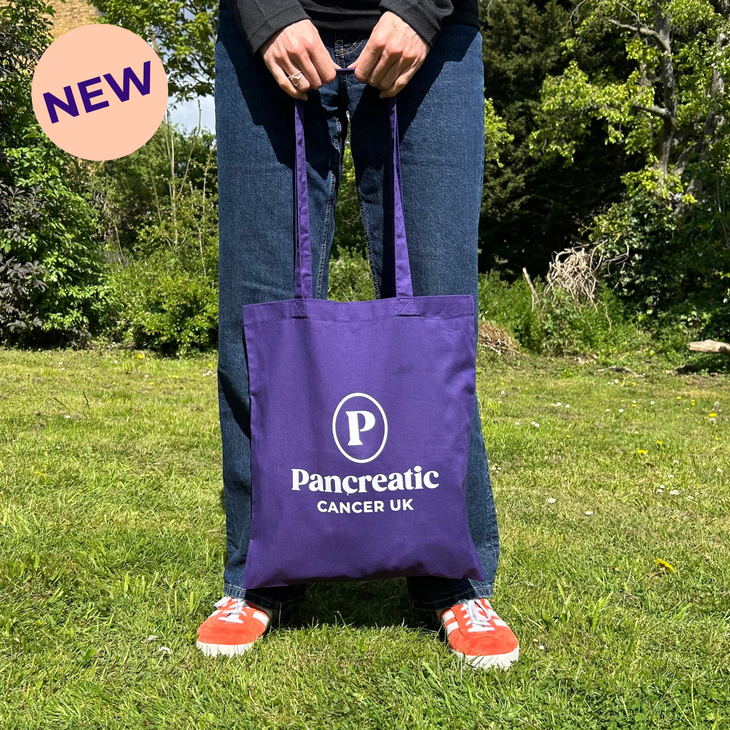 Pancreatic Cancer UK logo Purple Tote Bag