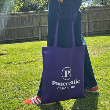 Pancreatic Cancer UK logo Purple Tote Bag