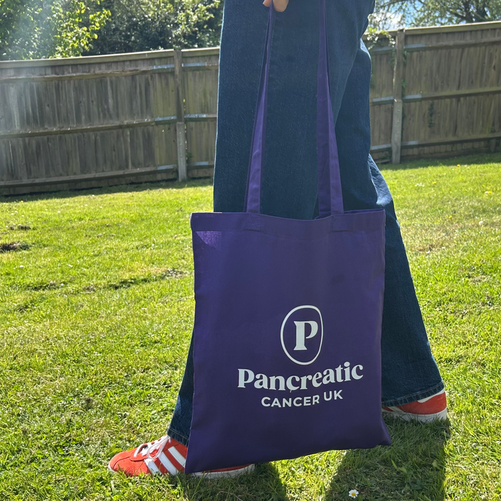 Pancreatic Cancer UK logo Purple Tote Bag