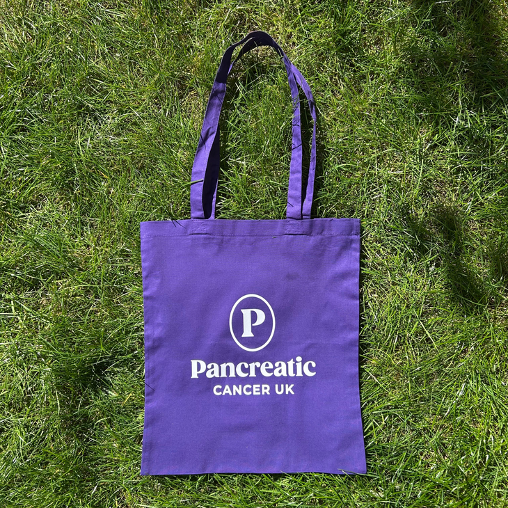 Pancreatic Cancer UK logo Purple Tote Bag