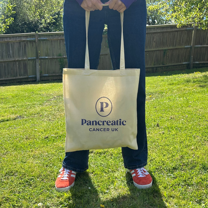 Pancreatic Cancer UK logo Natural Tote Bag