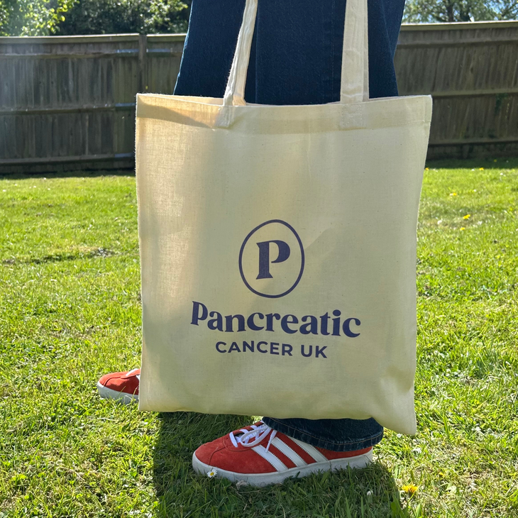 Pancreatic Cancer UK logo Natural Tote Bag