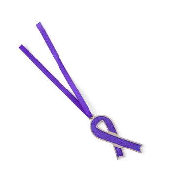 Purple ribbon decoration