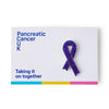 Purple ribbon pin badge