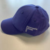 The side of our purple cap with the Pancreatic Cancer UK logo in white