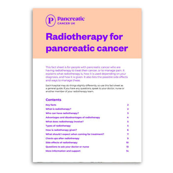 Radiotherapy for pancreatic cancer – Pancreatic Cancer UK