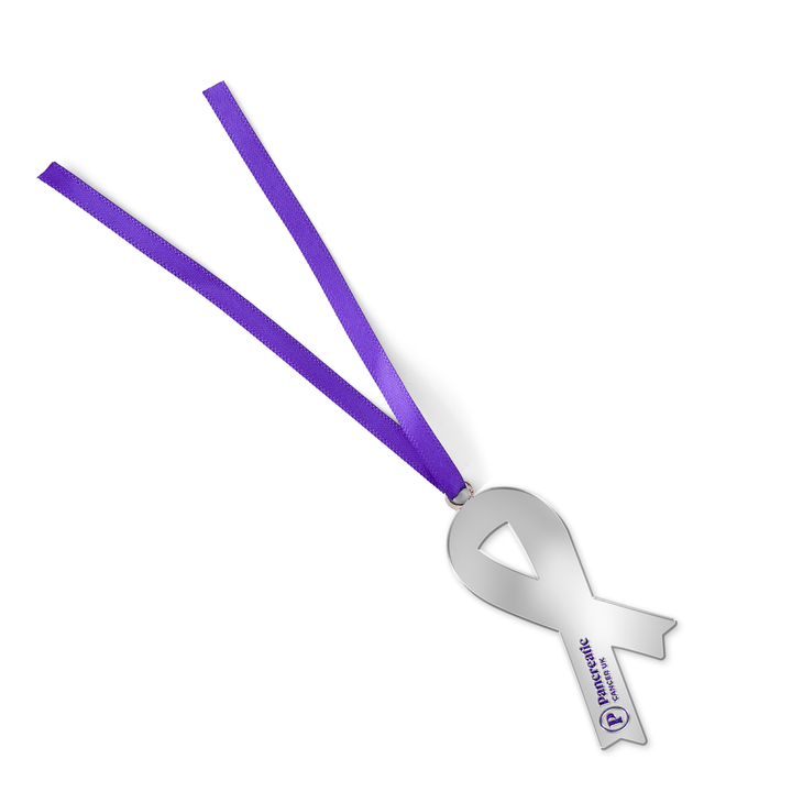 Purple ribbon decoration
