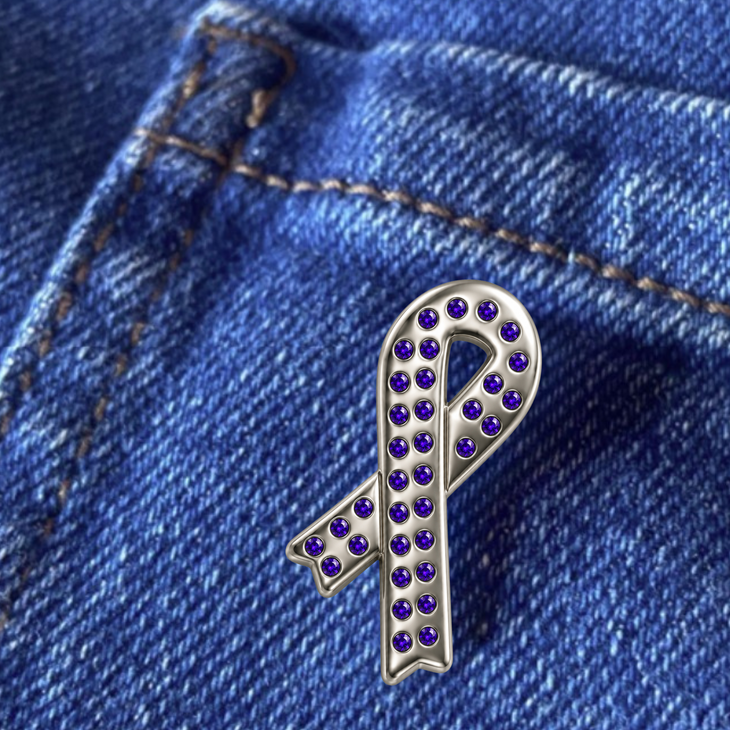 Sparkly ribbon badge