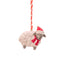 1 sheep decoration with red woolly hat and red scarf