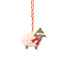 1 sheep decoration with a green woolly hat and red scarf