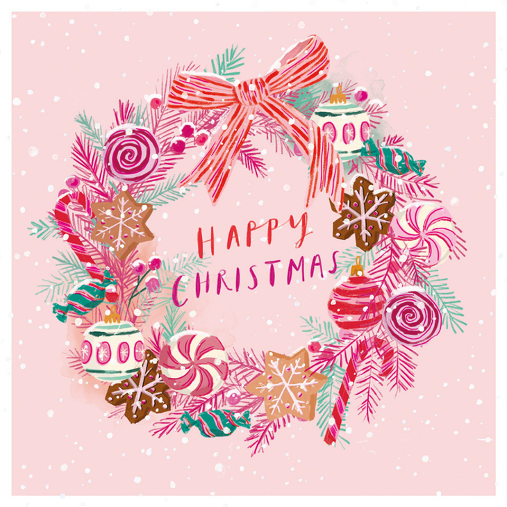 Sugar Wreath Christmas cards (10 pack)
