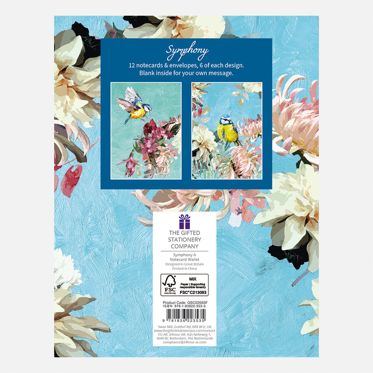 Symphony Bird Notecard Wallet