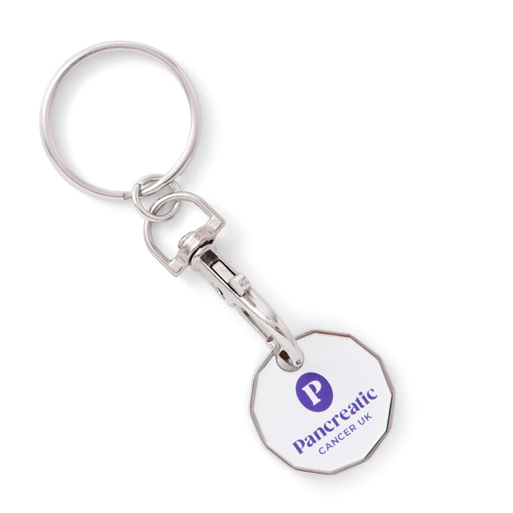 Pancreatic Cancer UK trolley keyring