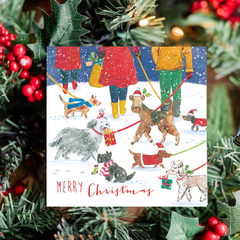 UK Charity Christmas card with Cartoon style dog design
