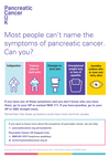 The symptoms of pancreatic cancer poster A4