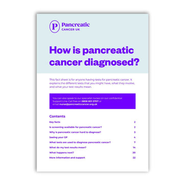 How is pancreatic cancer diagnosed?