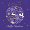 Ornate bauble Christmas card (10 pack)