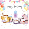 Cat & dog - birthday card
